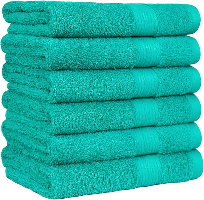 Amazon Basics Fade-Resistant 100% Cotton Hand Towels by AmazonBasics
