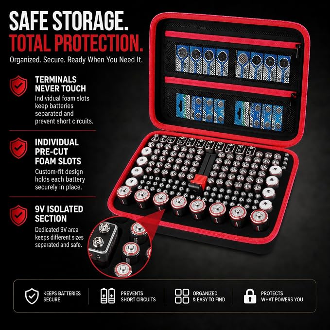 Comecase Battery Organizer Case - Image 4