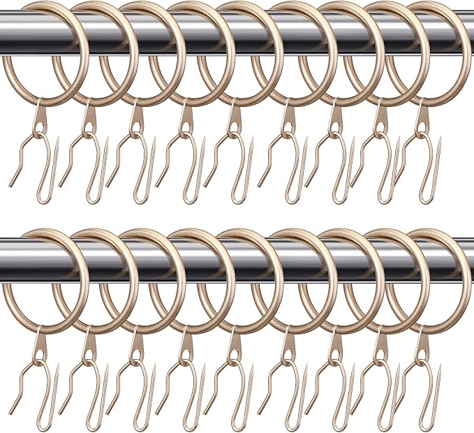 Qunclay 100 Set 1.26 Inch Metal Curtain Rings by Qunclay