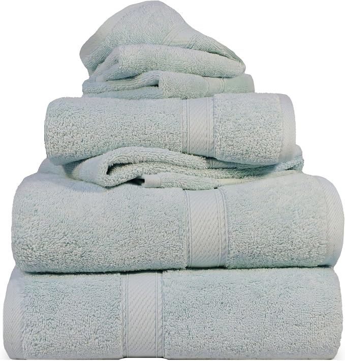 SUPERIOR Egyptian Cotton Ultra Plush & Absorbent, 6 Piece Set, Sea Foam | Quick - Image 2