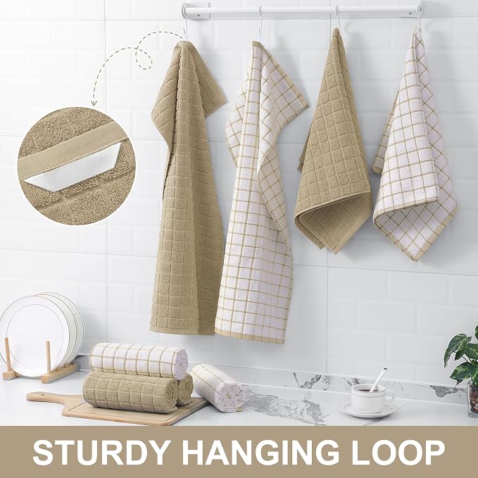 Homaxy Premium Cotton Kitchen Dish Cloths 12"x 12", 6 Pack - Image 6