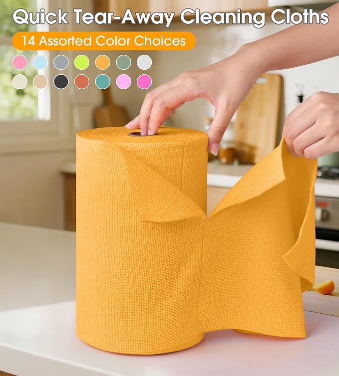 KitchLife Microfiber Cleaning Cloth Roll, 100 Pack - Image 6