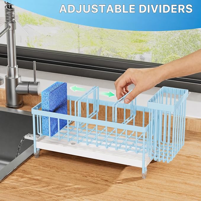Cisily Sponge Holder for Kitchen Sink, Sink Caddy Organizer - Image 3