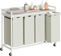 Herture Laundry Hampers with Shelf, Laundry Basket 4 Section, 4 x 15.87 Gal by Herture