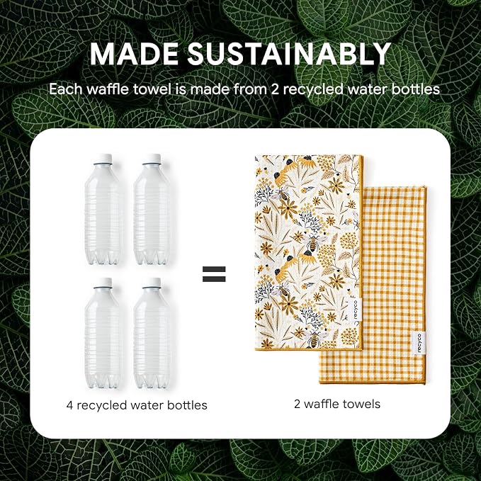 RECYCO Waffle Kitchen Towel Set of 2 - Image 6
