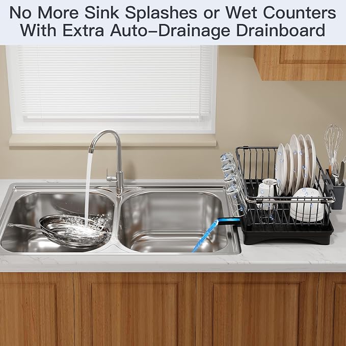 Grey Dish Drying Rack Over Sink - Image 5