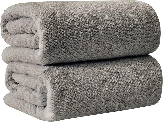 Great Bay Home 100% Cotton Oversized 2 Pack 68x35 Extra Large Towel Set by GreatBayHome