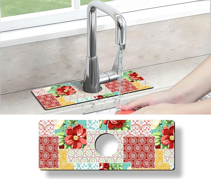 Kitchen Sink Splash Guard Faucet Mat Super Absorbent Fast Drying Mat Sink - Image 6