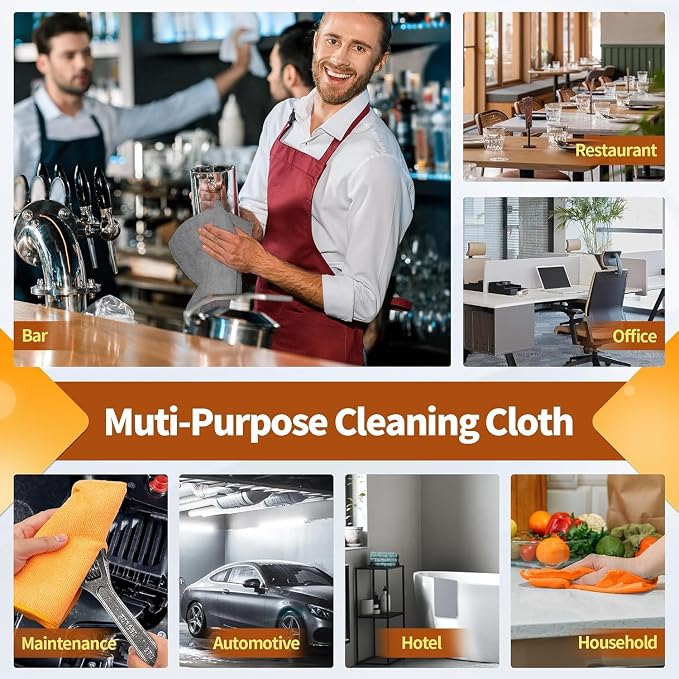 FIXSMITH Microfiber Cleaning Cloth -Pack of 50, Highly Absorbent Cleaning Rags - Image 6