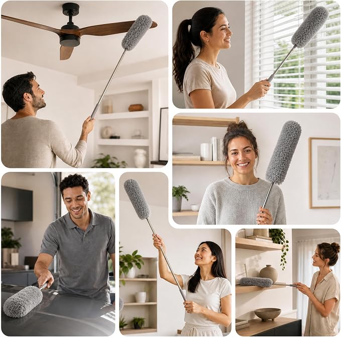 GÜTEWERK Extendable Microfiber Duster, 100 Inch - Image 7