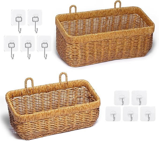 2 PCS Fruit Racks, Kitchen Hanging Basket, Open Storage Bins, Fruit And - Image 7