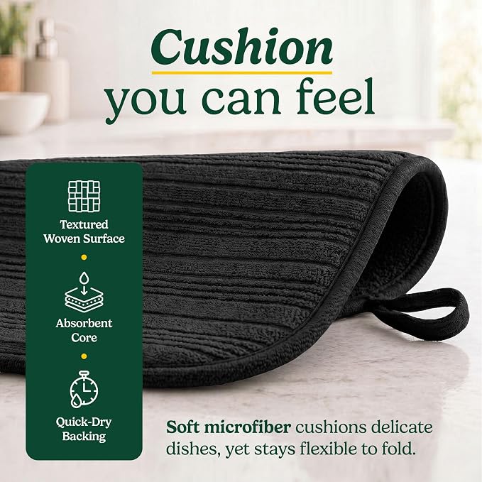 Cuisinart Dish Drying Mat for Kitchen Counter, quick-dry microfiber, machine - Image 4
