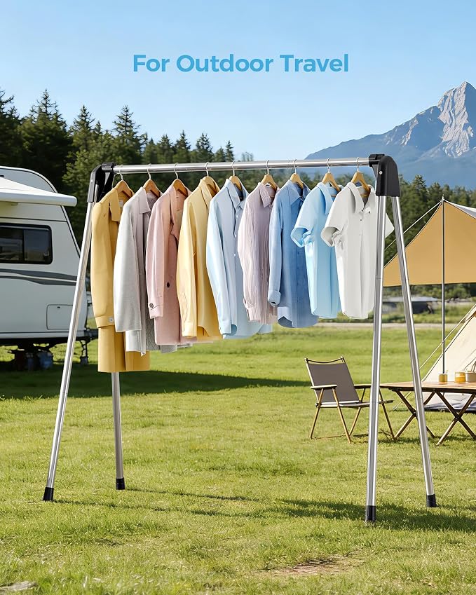 Clothes Drying Rack Foldable, Portable Clothes Airer, Folds Flat to Storage - Image 3