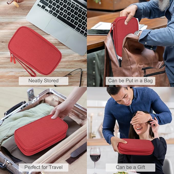 FYY Electronic Organizer, Travel Tech Pouch Bag, Waterproof, Double Layers - Image 7