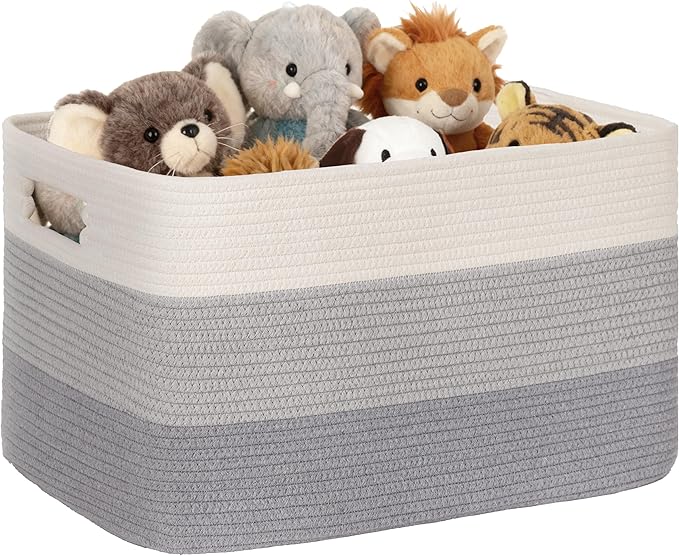 86L Large Woven Laundry Basket Hamper by SunNewt