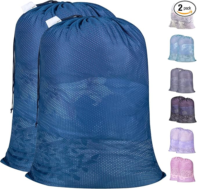 Polecasa 2 Pack Heavy Duty Diamond Mesh Laundry Bag by Polecasa