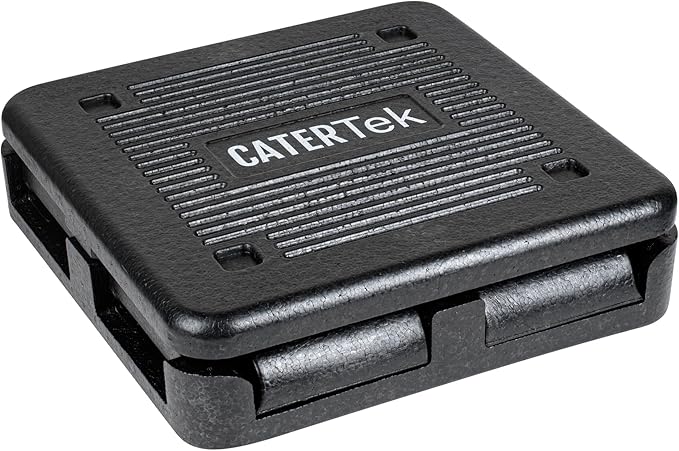 Restaurantware-Cater Tek 14 Quart Catering Hot Box, 1 Top Load Insulated Food Pan Carrier - Holds 1 Full Size 8” Deep Pan, Collapsible, Black EPP Plastic Food Box With Handles, Portable, For Buffet