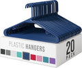 Plastic Hangers 20 Pack Navy by Neaterize