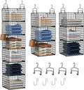 6 Tier Closet Hanging Organizer, Metal Closet Organizers and Storage by Orapoke