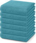 Homaxy 100% Cotton Waffle Weave Kitchen Dish Towels 6-Pack, Lake Blue | 13 x 28 by Homaxy