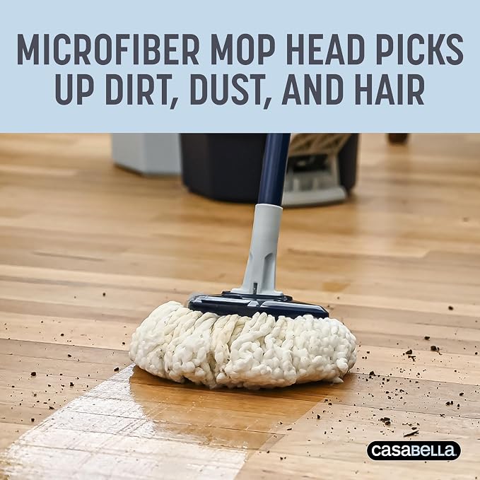 Casabella Spin Mop System with Extra Mop Head Refill - Image 4