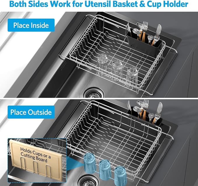 Delamu Over The Sink Dish Drying Rack - Image 9