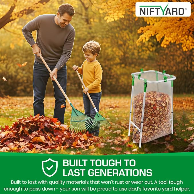 Adjustable & Foldable Leaf Bag Holder, - Image 9