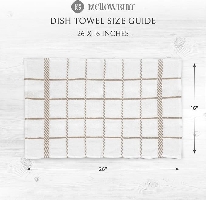 100% Cotton Terry Dish Towels, 4 pack16 x26 Inches, Super Soft and Absorbent - Image 4