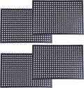 Outdoor Mat, Odorless Flexible Entrance Floor Mat, Anti-Slip Workplace Mats, Anti-Fatigue Tiles Open Work Mats, for Kitchen, Bathroom, Warehouse, Restaurant (4, 36"x24")