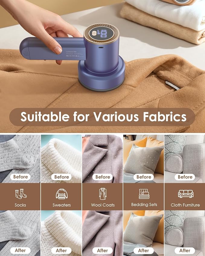 HOMEASY Fabric Shaver, Rechargeable Lint Remover - Image 4