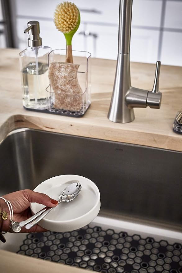 Spectrum Soap Dispenser with Sponge and Brush Holder - Image 10