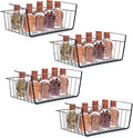 4Pcs Under Shelf Basket Metal Wire Under Cabinet Basket by ELEATTRUN
