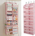 HOMELUX THEORY Over the Door Organizer, 6-Tier XL, 100D Fabric, Baby Pink by HomeluxTheory