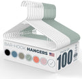Plastic Hangers 100 Pack – Made in the USA – 6lb Capacity Standard Clothes by NeatiesHangers