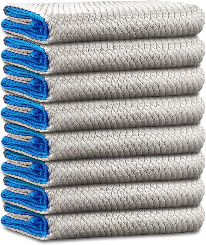 Ekedalen Microfiber Cleaning Cloth Lint Free Glass Polish, Light Grey by Ekedalen