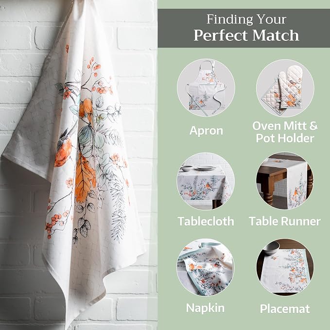 Maison d' Hermine Kitchen Towels Set of 3 Reusable 100% Cotton 27.50" x 20" - Image 6