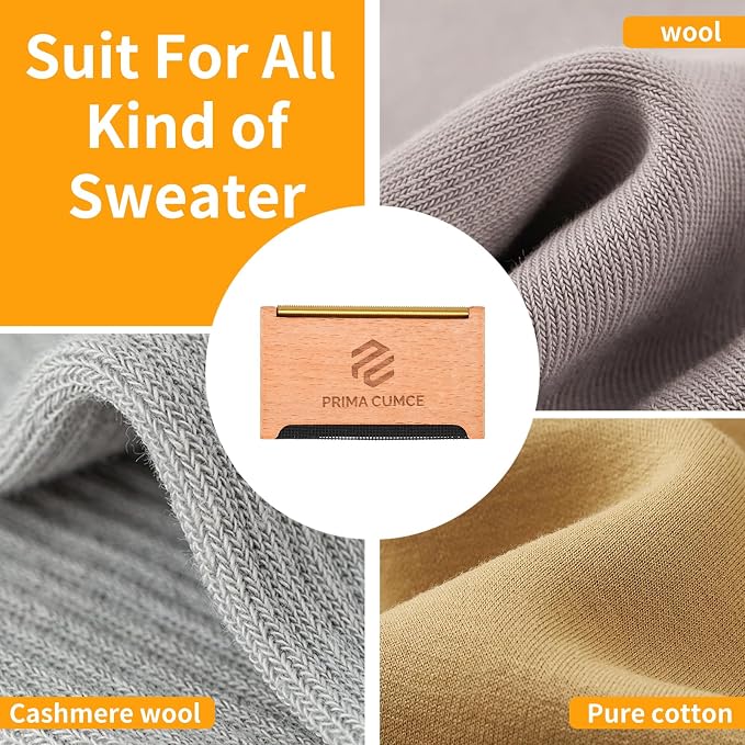 Wooden Cashmere Comb for Knits, Wool & Delicate Fabrics – Manual Fabric Shaver - Image 3
