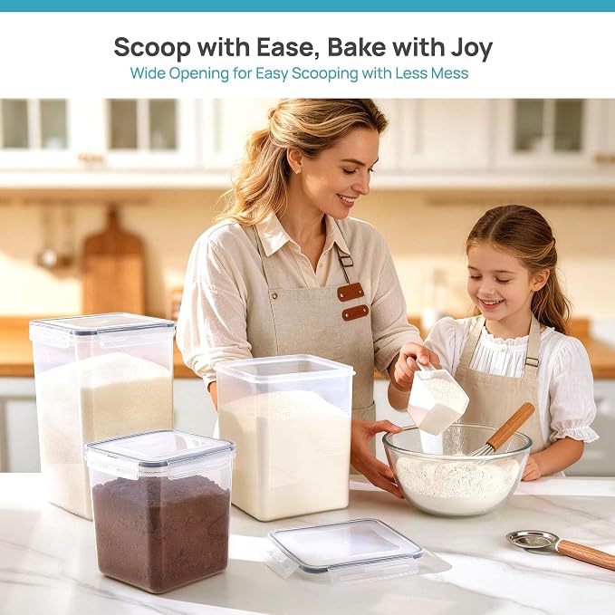 Vtopmart 5 PCS Flour and Sugar Storage Container Sets - Image 6