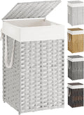 SONGMICS Laundry Hamper with Lid, 17.2 Gallon Synthetic Rattan Clothes Laundry by Unknown