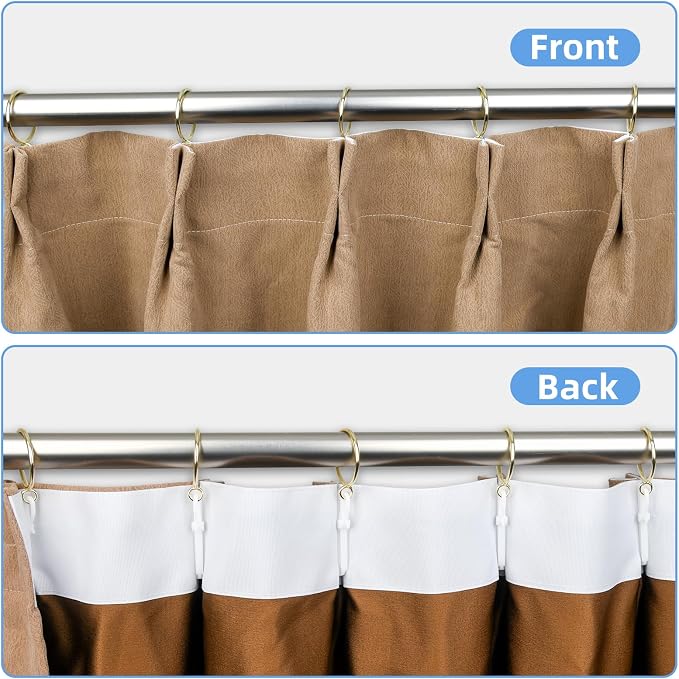 Curtain Rings with Eyelets, 48 Pack Metal Drapery Rings - Image 5