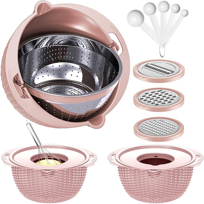 4-1 Colander with Bowl & Spoons Set by Balavina