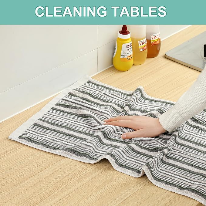 SALAS Kitchen Dish Towels for Drying Dishes, Large Cotton Kitchen Towels - Image 5