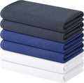 Homaxy 100% Cotton Waffle Weave Kitchen Towels, 6 Pack, Mixed Color by Homaxy