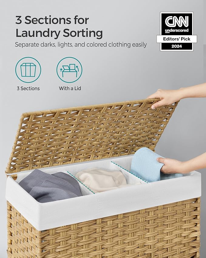 SONGMICS Rolling Laundry Hamper - Image 3