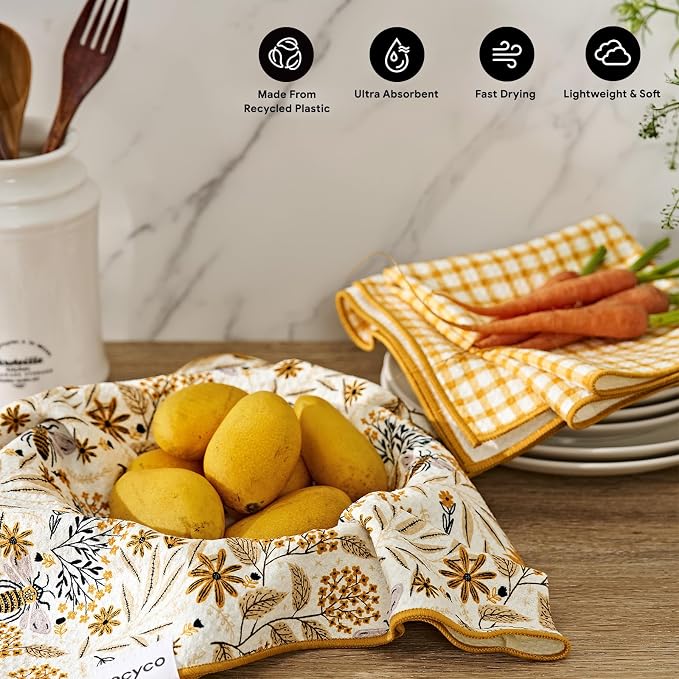 RECYCO Waffle Kitchen Towel Set of 2 - Image 3