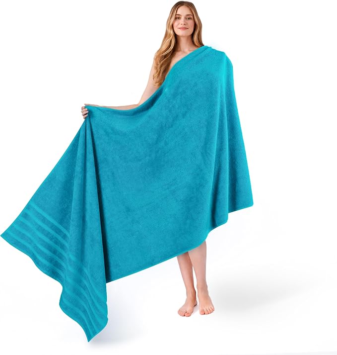 American Soft Linen 100% Cotton Luxury Turkish Towels, 35x70 XL Bath Sheet | by AmericanSoftLinen