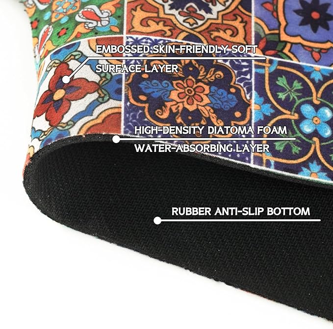 Mexican Ceramic Tile Kitchen Sink Splash Guard Faucet Mat, Faucet Non-slip - Image 5