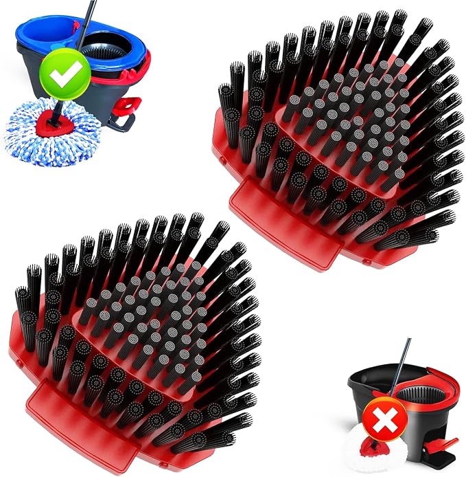 2 Pack Spin Mop Replace Scrub Brush Head by Fatmass