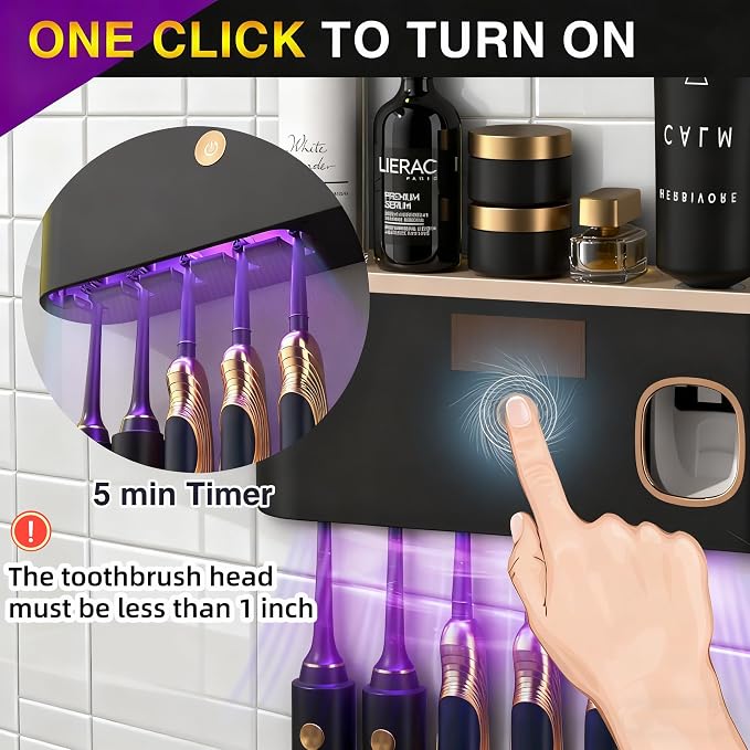 Toothbrush Holders for Bathrooms, Toothbrush Holder Wall Mounted - Image 4