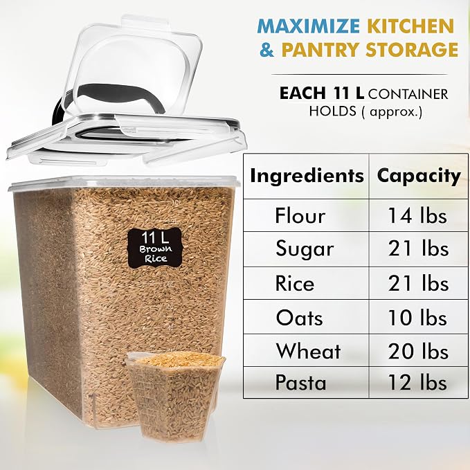 Shazo 2 PC Flour Sugar Storage Containers - Image 7